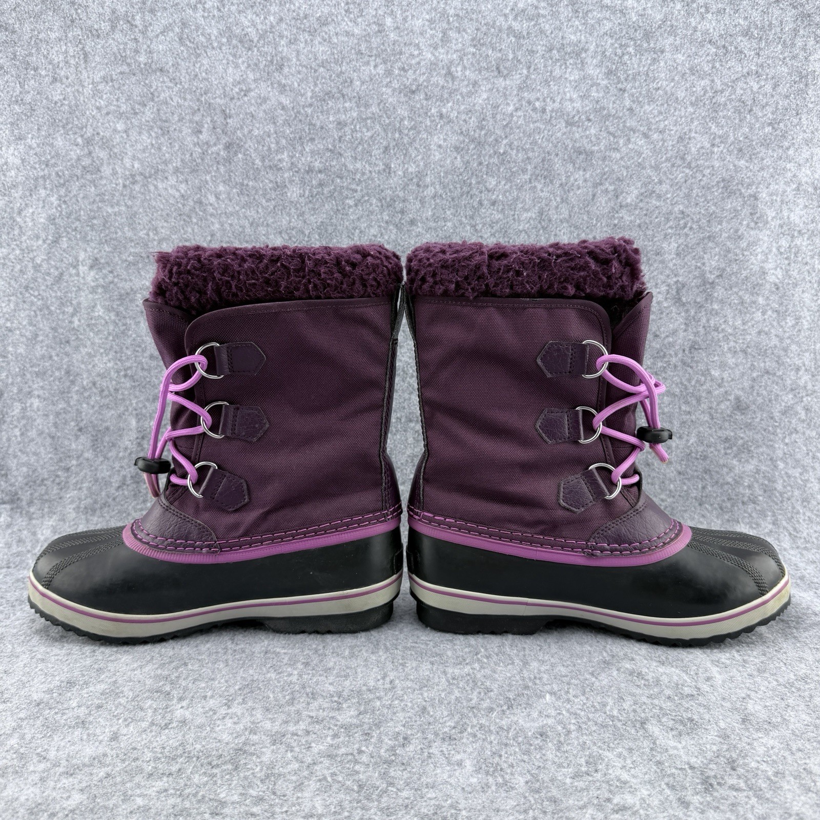 Sorel Waterproof Faux Fur Adjustable Lined Boot Women’s Size 5 Purple NY1879-562