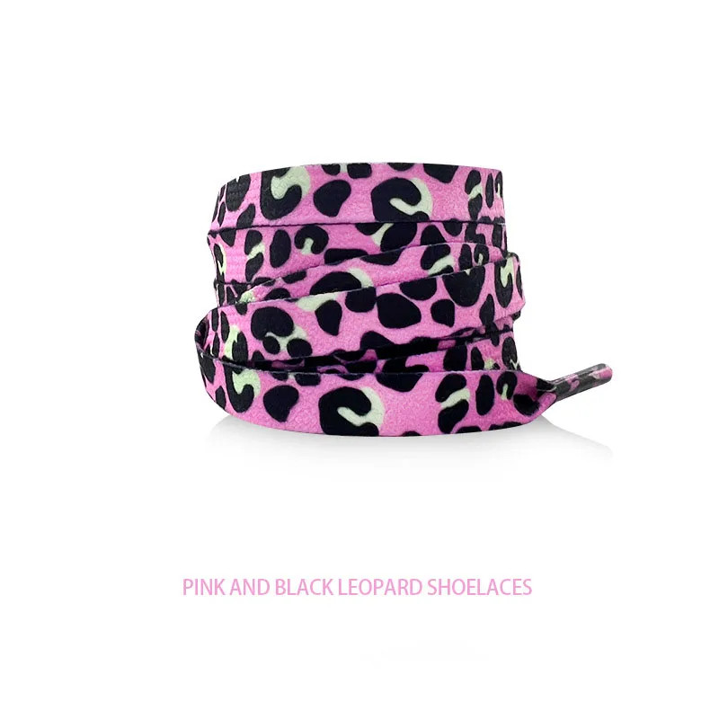 Classic Flat Shoelaces for Sneakers Print Animal Leopard Zebra Snake Shoe Laces