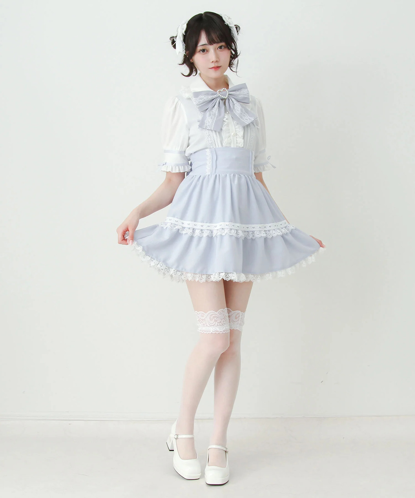 BULK BUY Heart Lace Ruffle Sailor Mini Yukata Jirai New