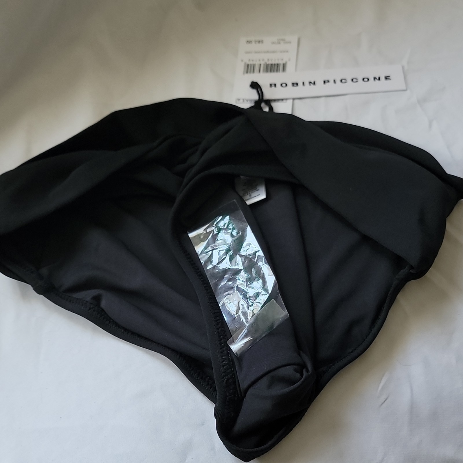 Robin Piccone Black Solid Bikini Swim Bottom Women’s Size S Lined Stretch