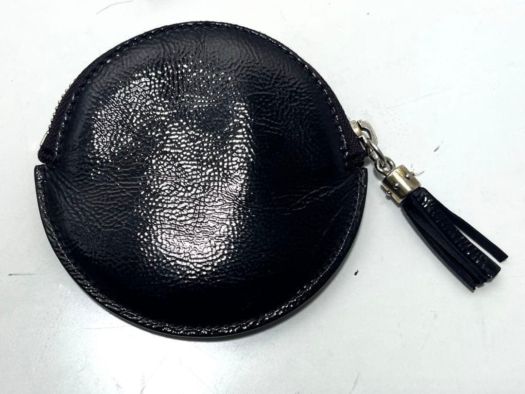 GUCCI Coin Case SOHO Leather Round Card Case Fringe