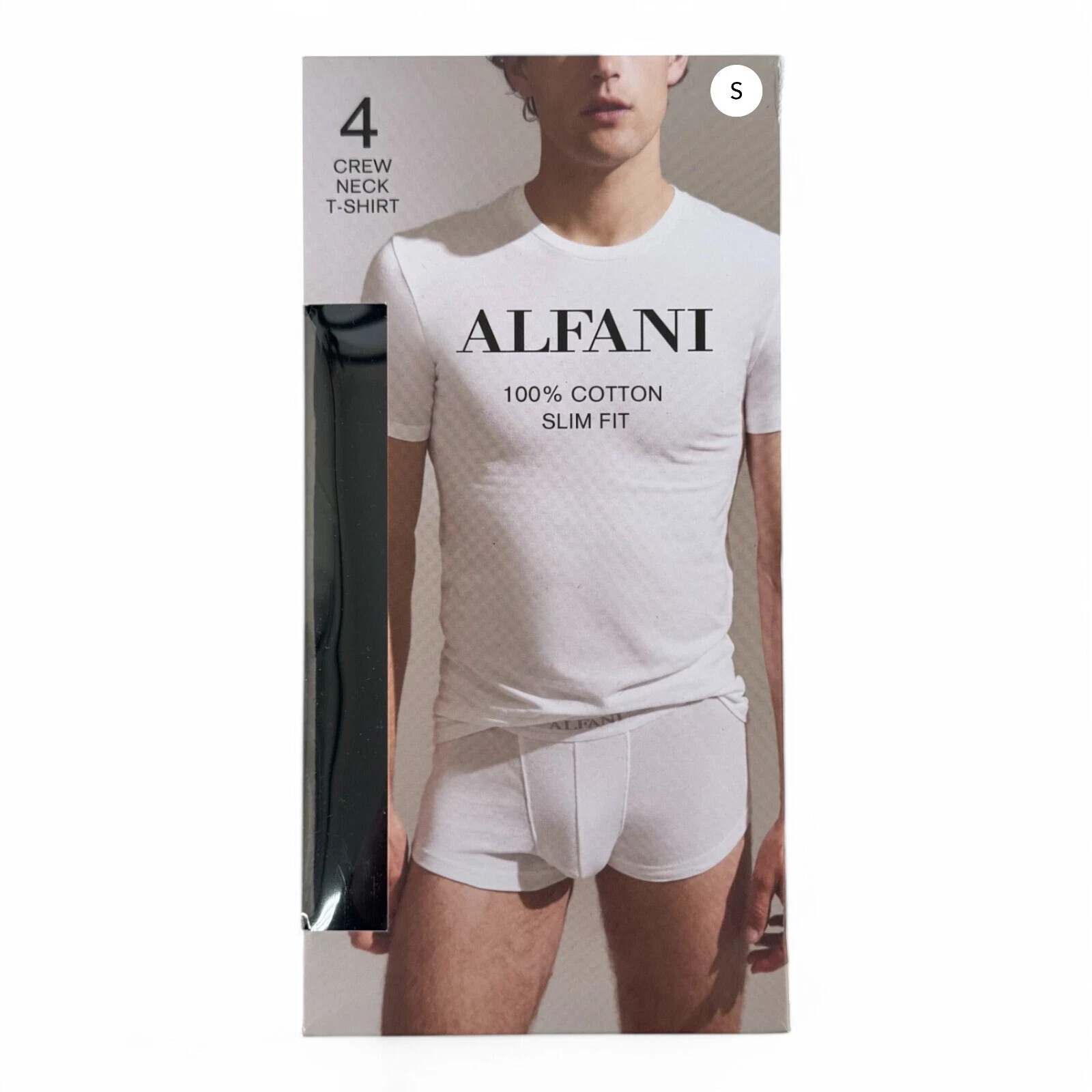 Alfani Mens 4 Pack Classic T Shirt Tagless Undershirts White or Black Ret $40