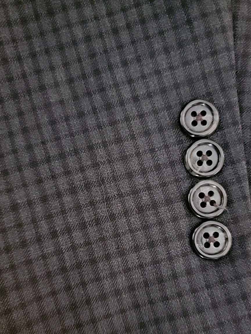 Todd Snyder Mayfair Fit Blazer 44L Wool Micro Check Made in USA Sport Coat Gray