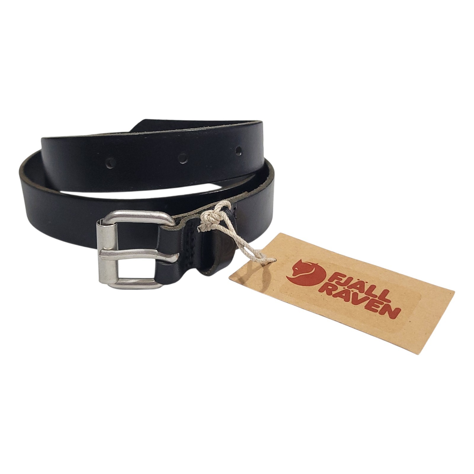 Fjallraven Singi Leather Belt 2.5cm Width Men’s Women’s Black Size 30/75cm NEW