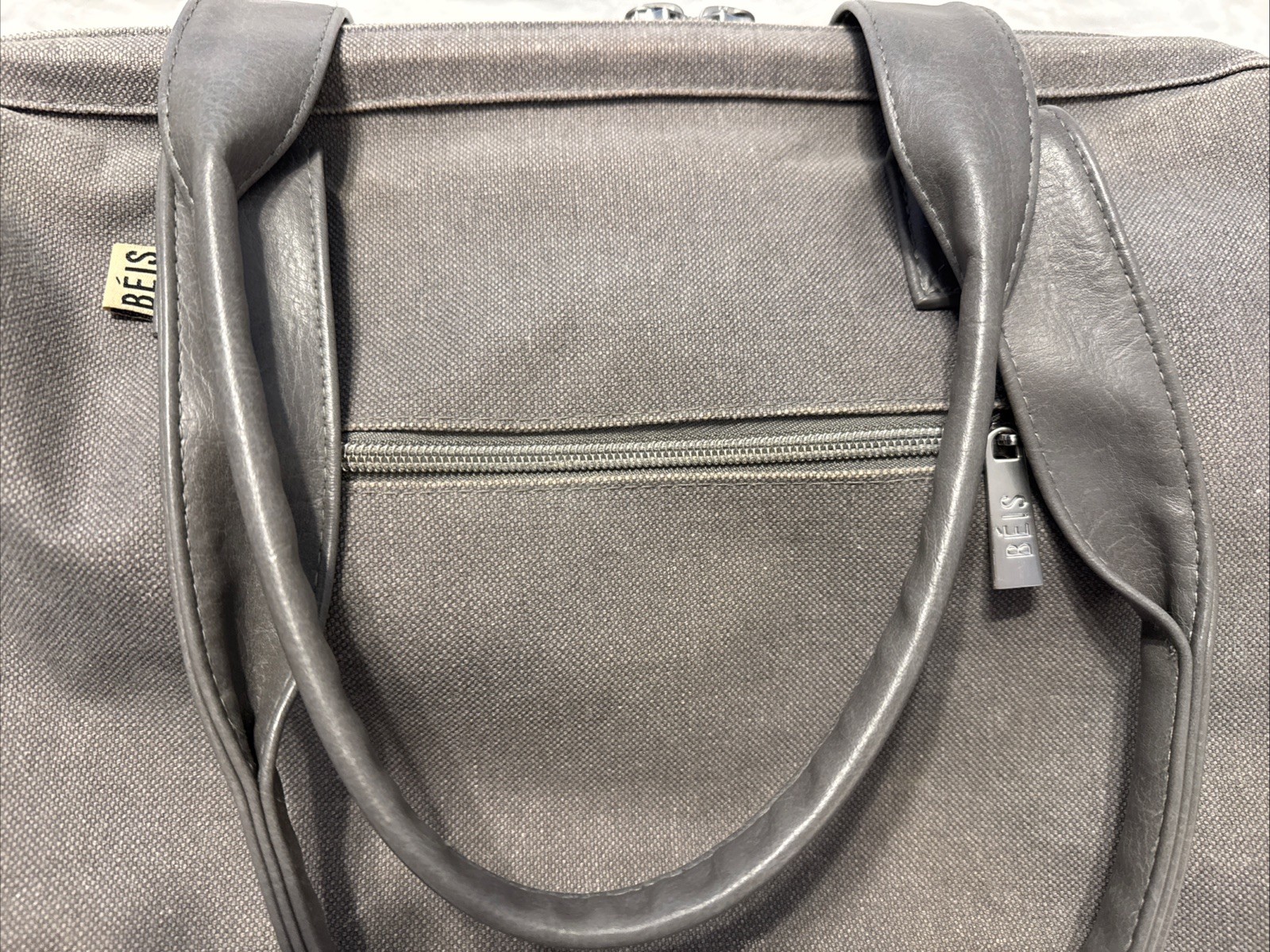 BEIS Gray Weekender Convertible Bag w/Strap 16.5″L x 8.5″W x 13.5″H Clean Unisex