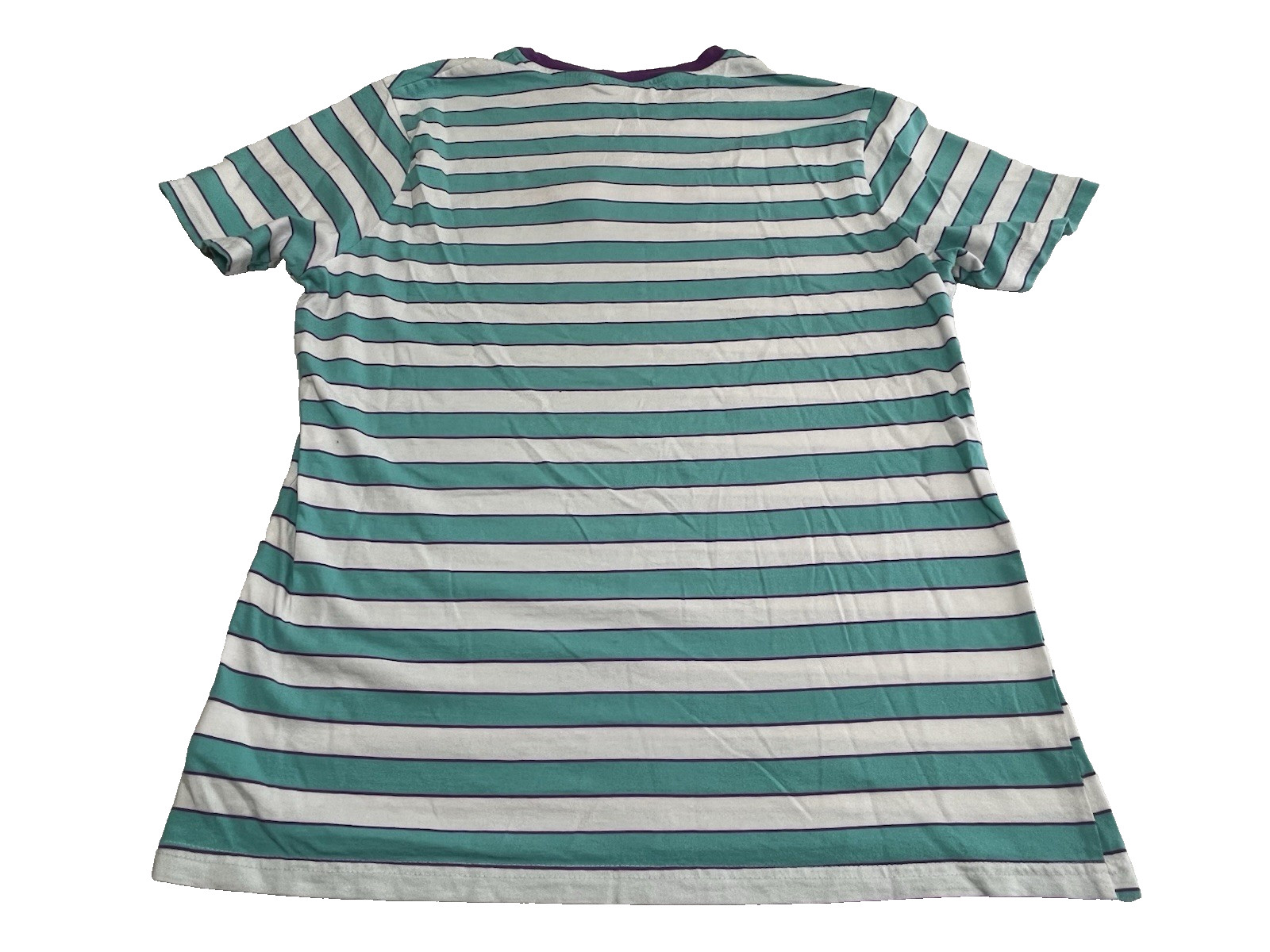 Nickelodeon Splat Logo Ringer T Shirt Unisex Medium Stripes w/ Embroidery