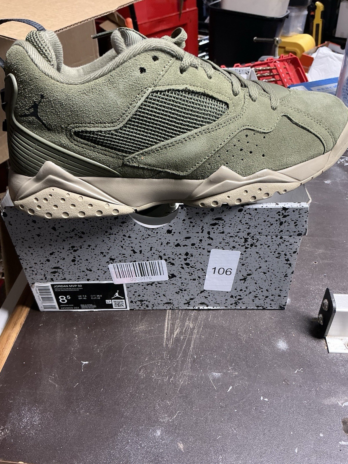 Nike Jordan MVP 92 Medium Olive/Black/Khaki Men’s Size 8.5 HQ3950-201 New w/ Box