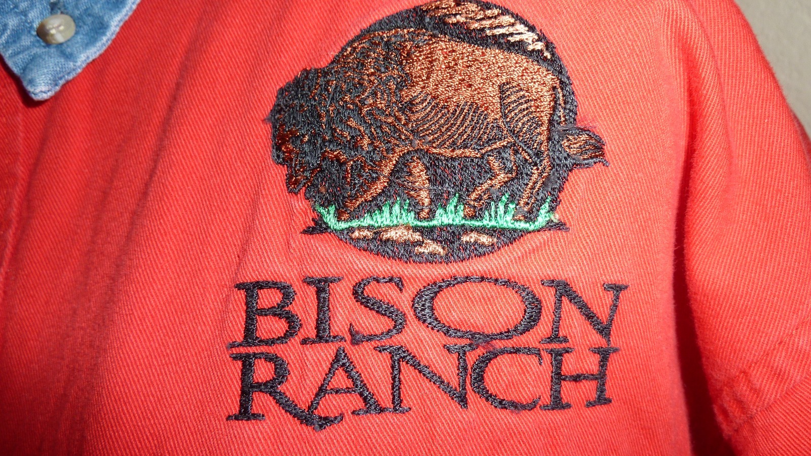Bison Ranch Embroidered Cowboy Code Long Sleeve Shirt