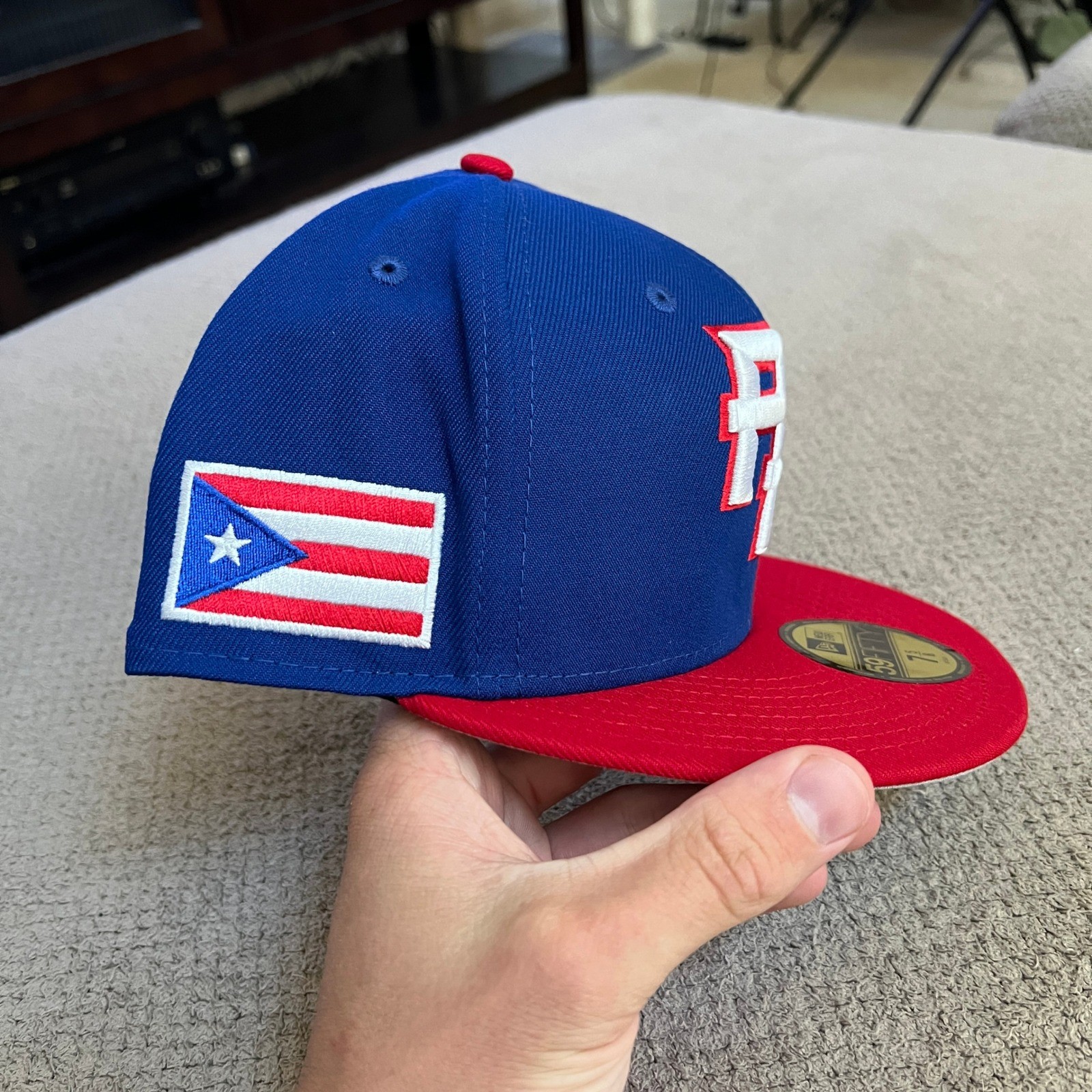 New Era 59FIFTY Puerto Rico World Baseball Classic Hat Blue Red Size 7 5/8 NEW