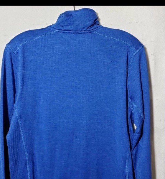 Eddie Bauer Men’s XL Blue 1/4 Zip Fleece Pullover Mock Neck w/ Pockets