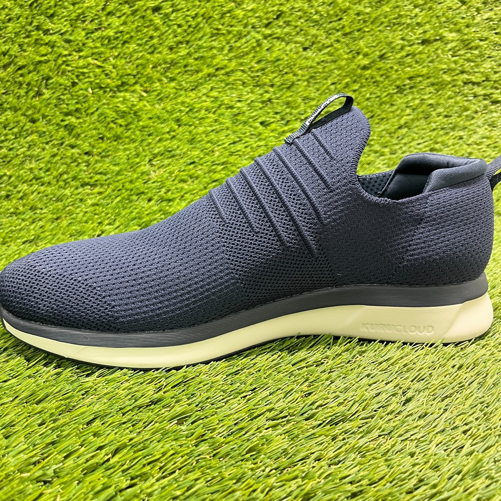 Kuru Atom Slip-On Mens Size 11 Blue White Athletic Running Walking Shoes Sneaker