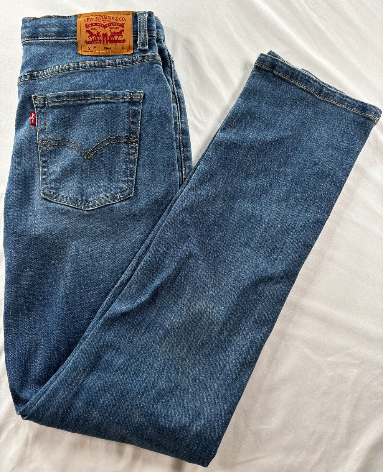 Levi’s 511 Jeans Slim Fit Jeans Boys 18 Reg 29X31 Blue Stretch Waist