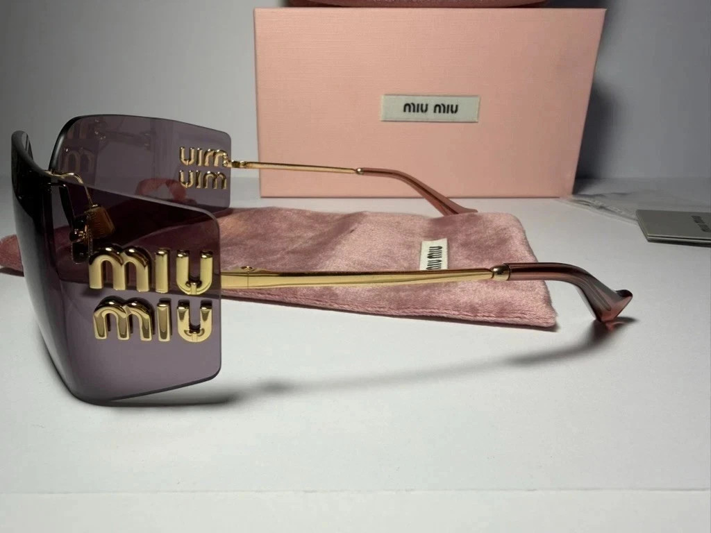 Miu Miu SMU 54YS Gold/Light Purple Brown (5AK0/6I) Sunglasses