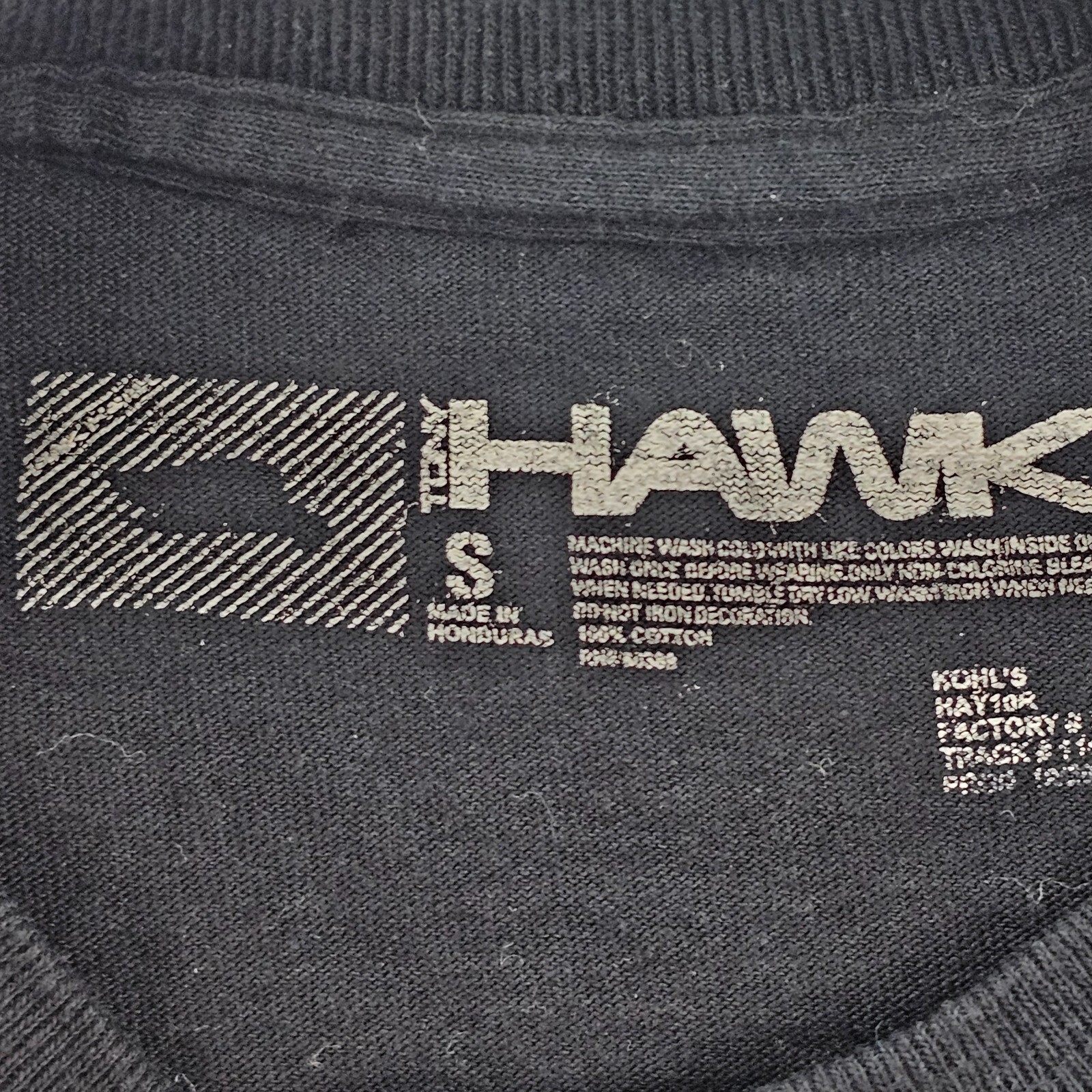 Tony Hawk Cali Native CA Bear Flag Black Short Sleeve Cotton T-Shirt Men’s S