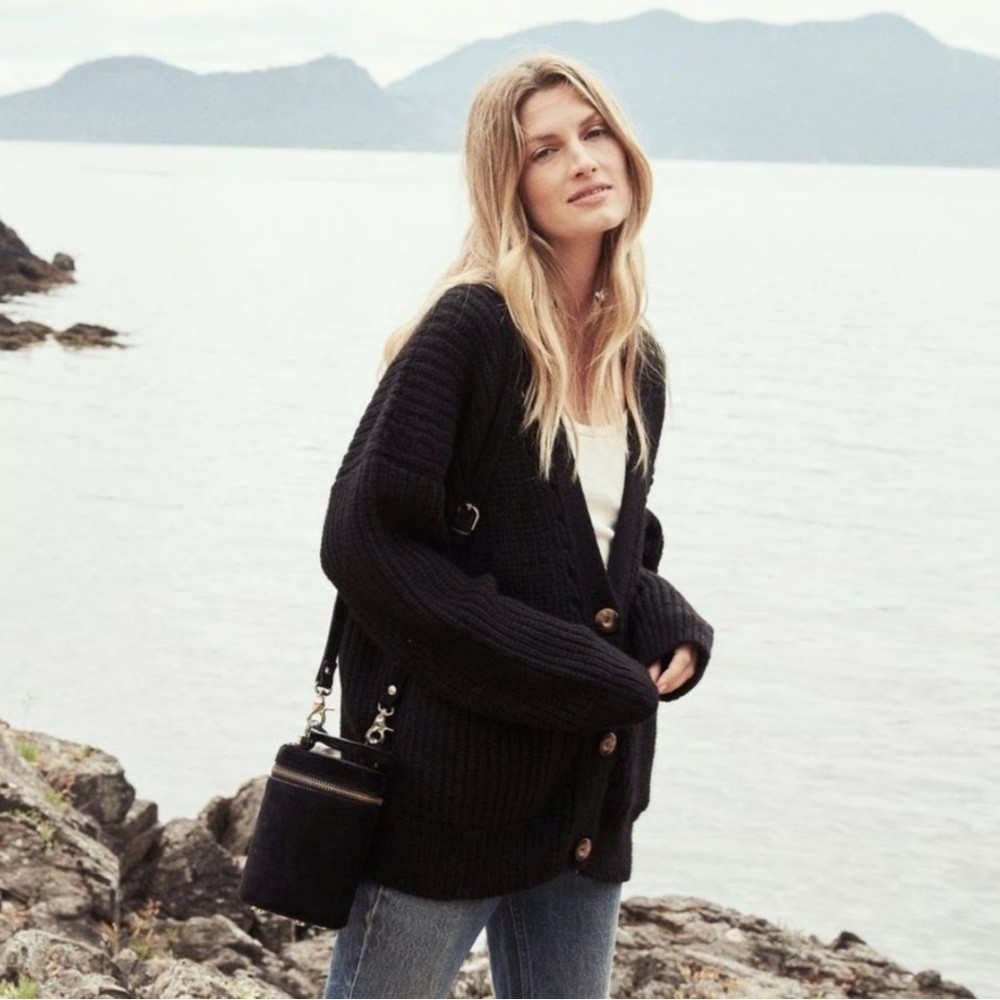 Dôen Adelia Alpaca Wool Oversized Sweater Black XS