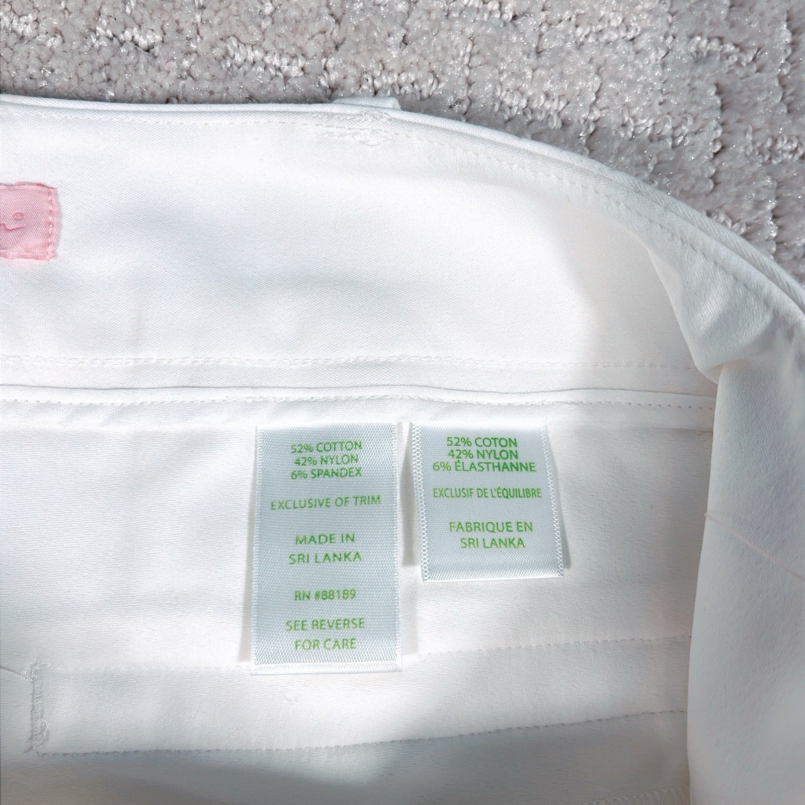 Lilly Pulitzer Chantal Stretch Dinner Pants Womens Size 00 White New Tags Resort