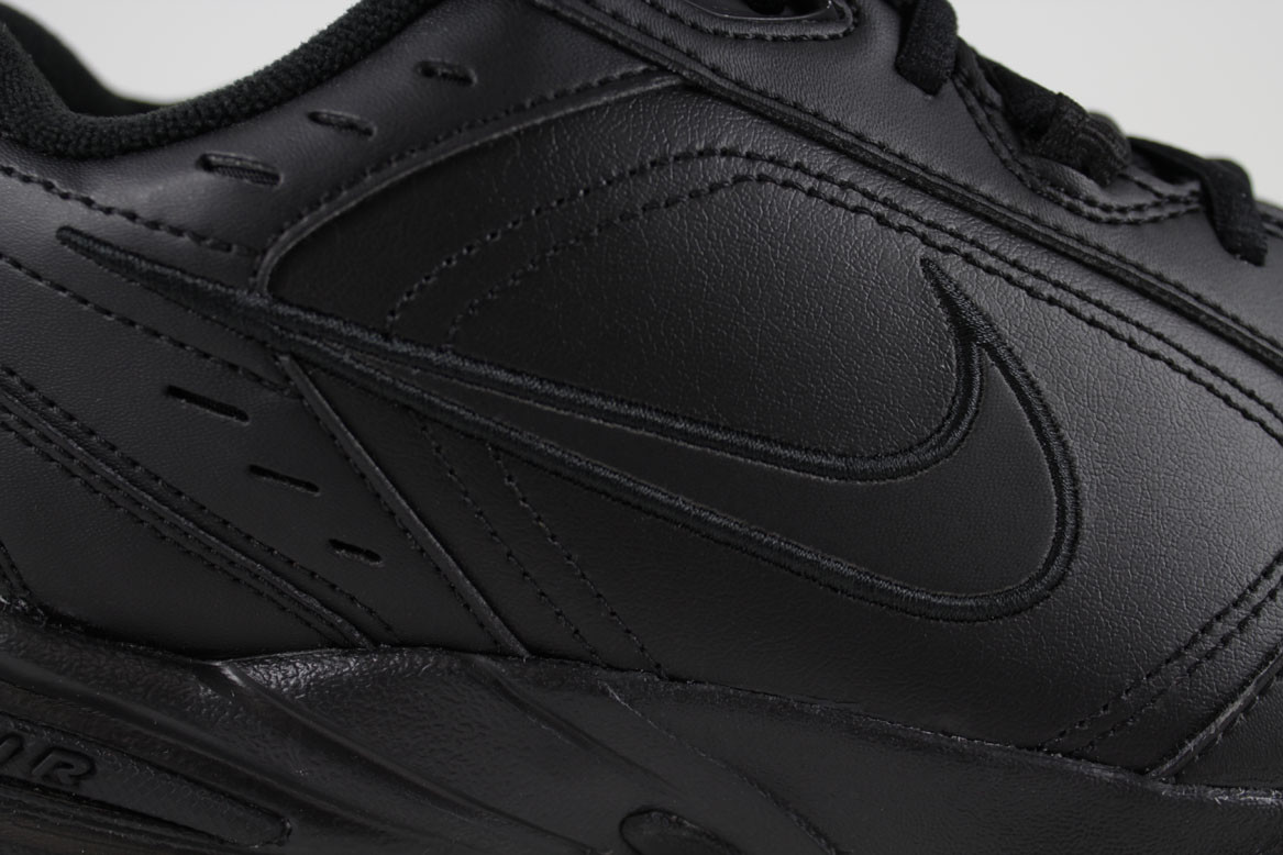NIKE AIR MONARCH IV 4 EXTRA WIDE 4E EEEE TRIPLE BLACK MONO CROSS TRAINER MENS SZ