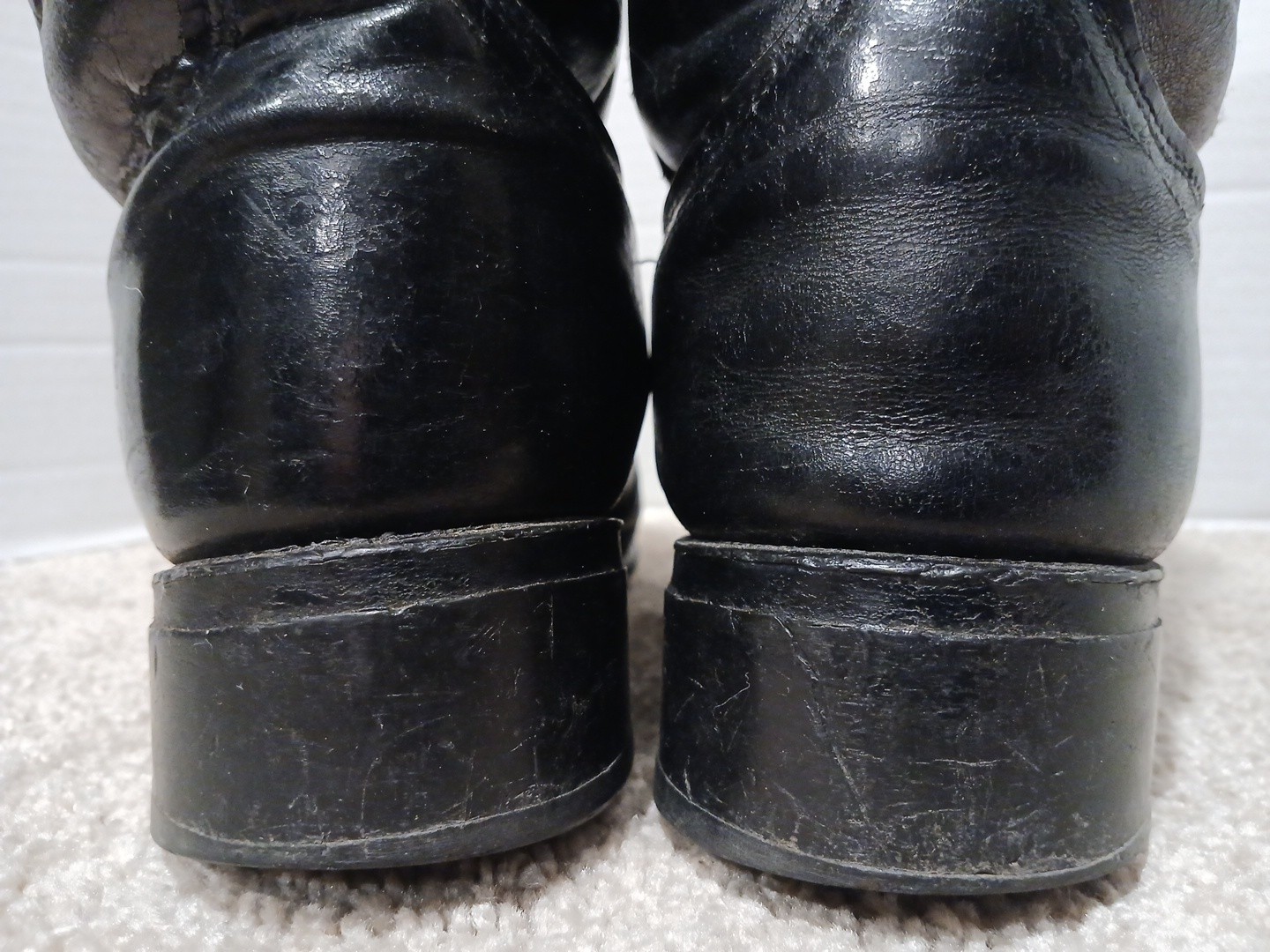 Acme Men’s Westren Work Boots Size 10 D Black Leather 453 488