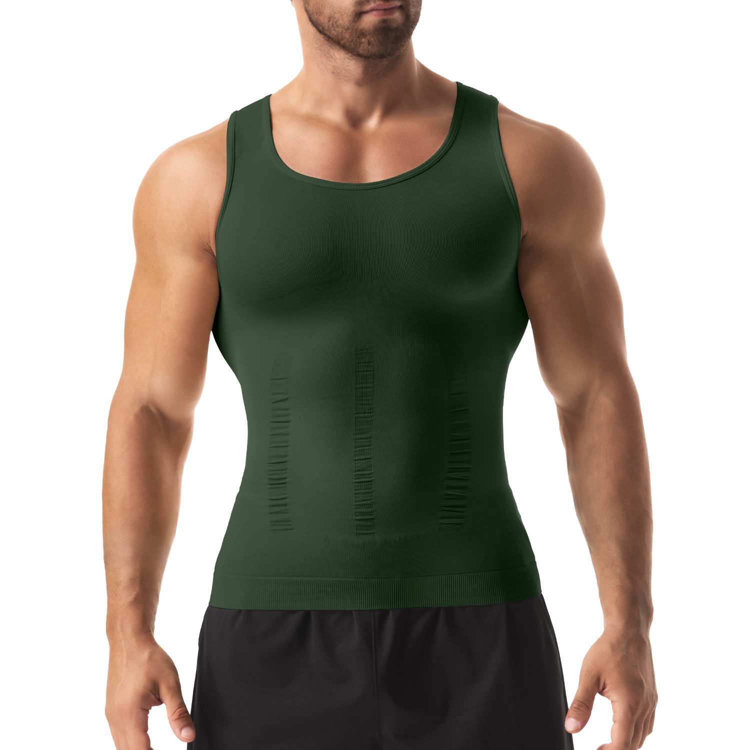 US Men Slimming Body Shaper Belly Chest Compression Vest Girdle Tank Top T-Shirt