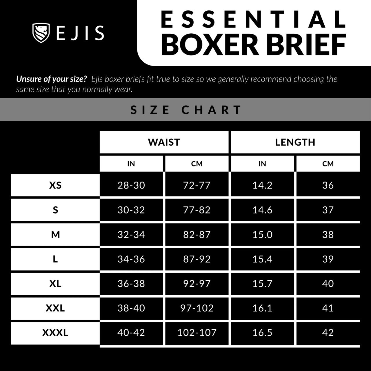 Ejis Essential Boxer Briefs 1-Pack Blue Stripe Underwear with Fly