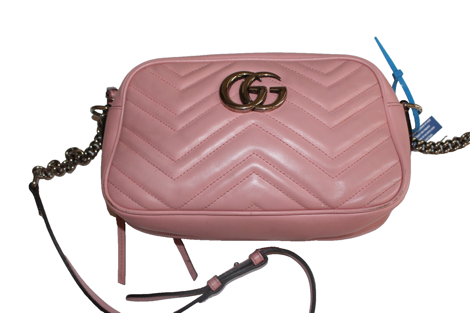 Gucci GG Marmont Shoulder Bag Matelasse Pink Leather Small Handbag