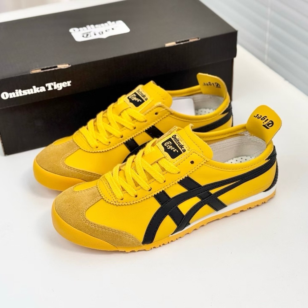 2026 Onitsuka Tiger MEXICO 66 YELLOW BLACK Shoes New With Box 1183C102-751