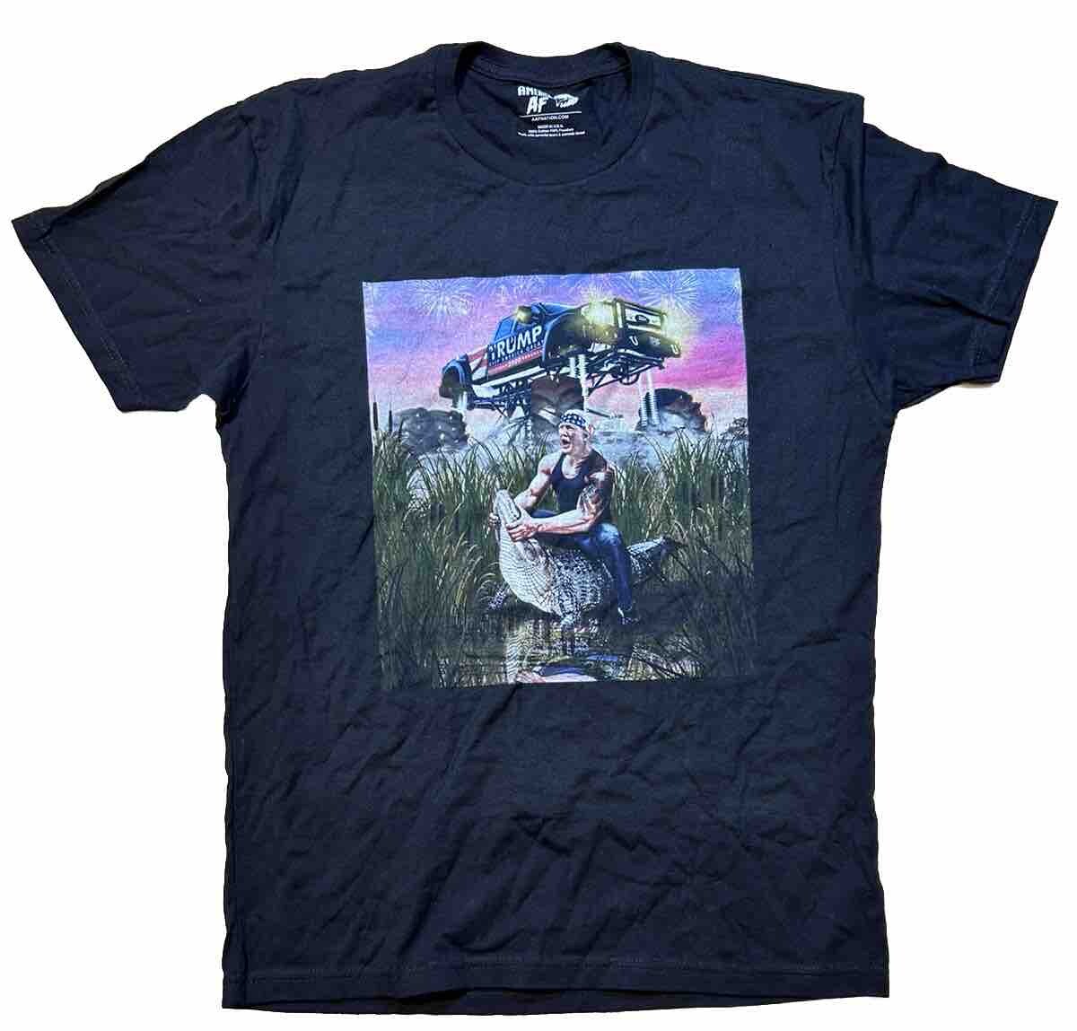 American AF Patriotic TRUMP 2020 Black Graphic T-SHIRT Size (Unknown See Photos)