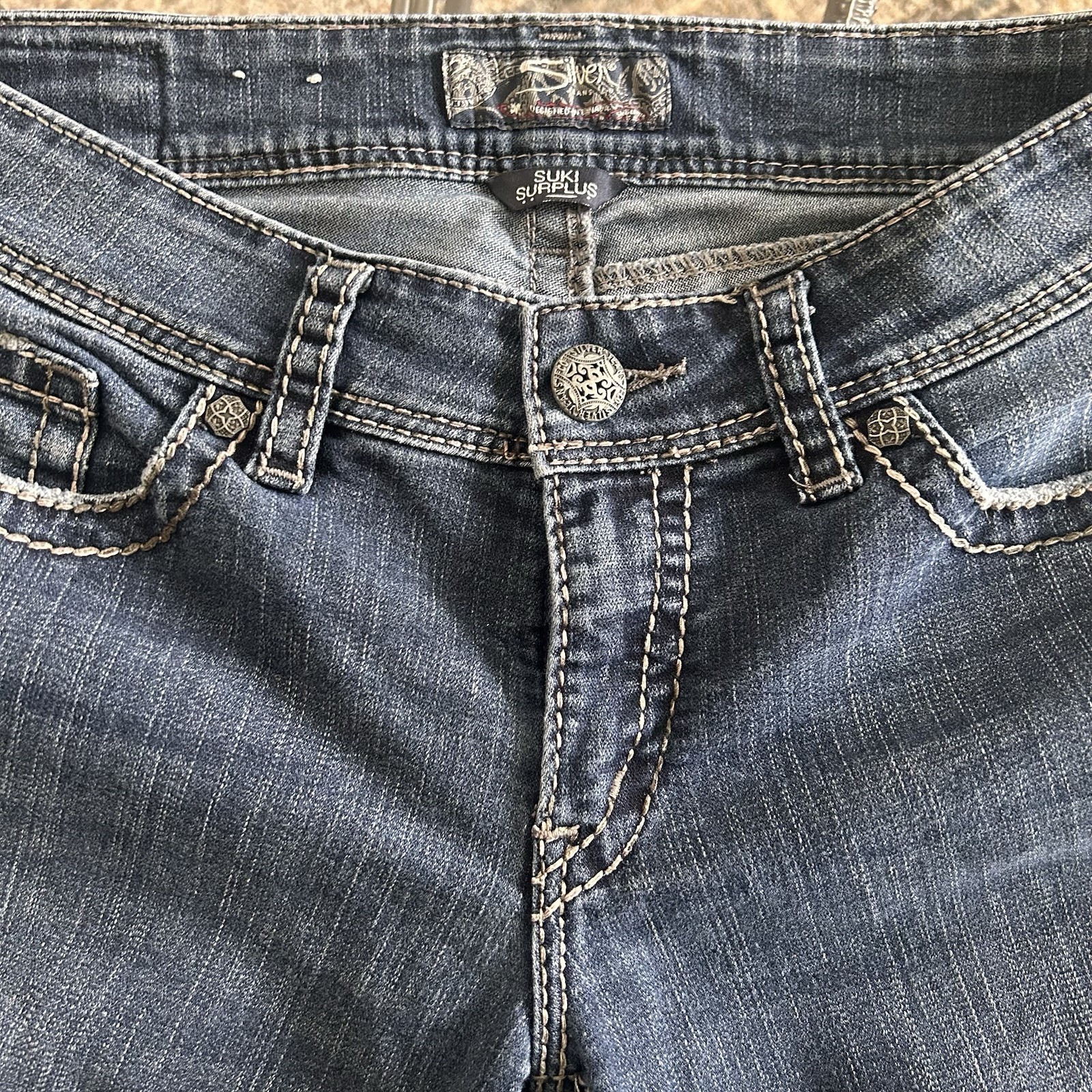 Silver Jeans Co. Women’s Bootcut Dark Wash Blue Denim Jeans 5-Pocket