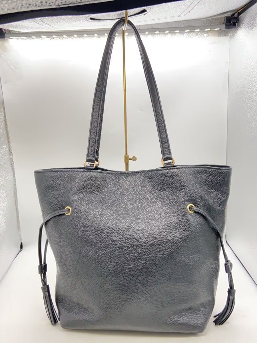 COACH Leather Tote Bag, Black, Plain, CA200, Andy Tote