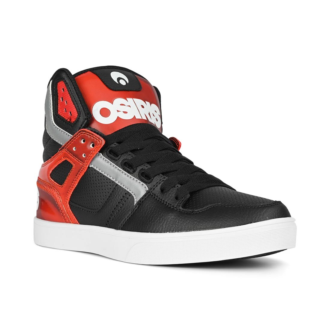 Osiris Clone High Top Shoes – Black/Red/Holo
