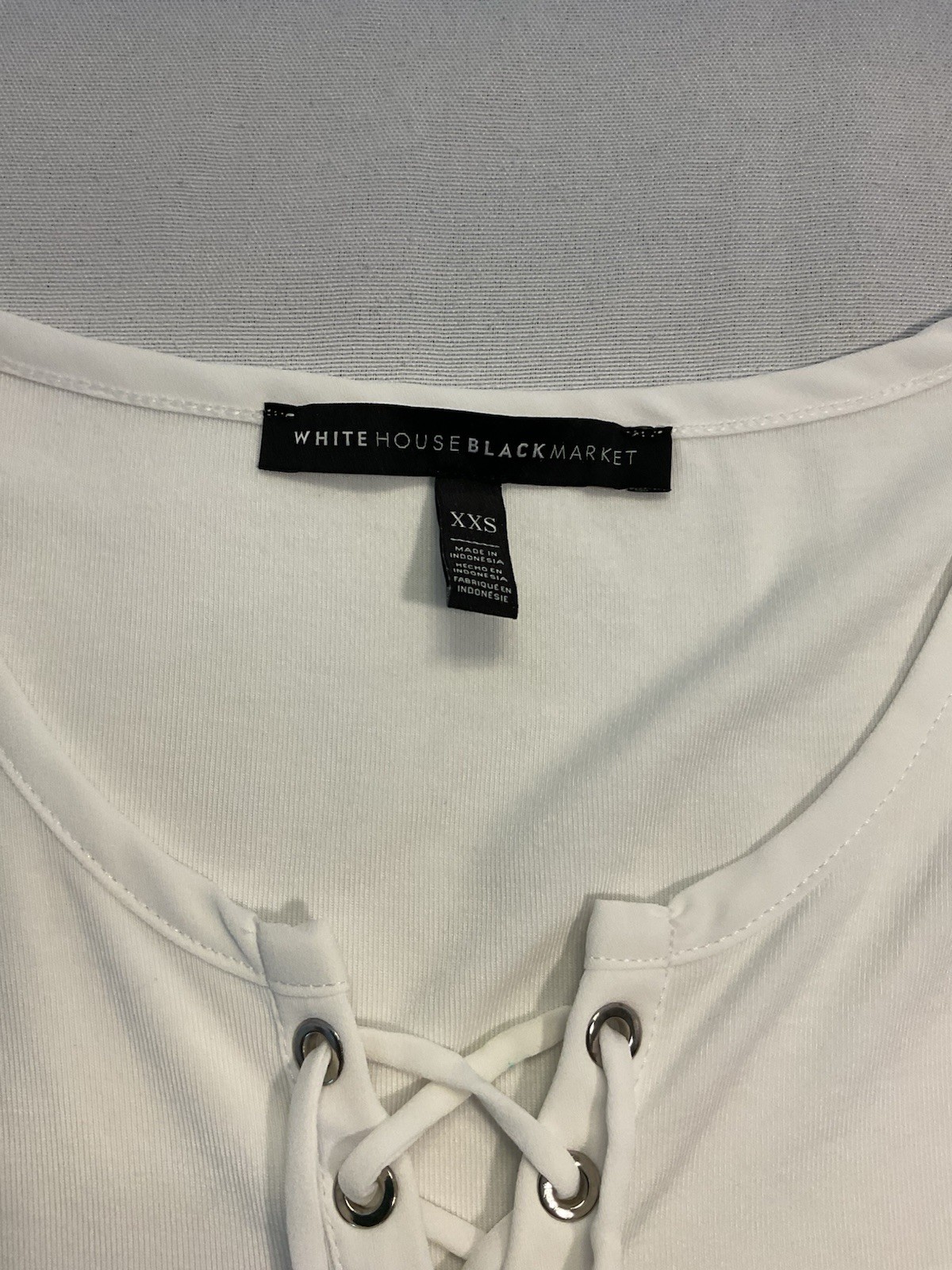 White House Black Market Women’s WhiteTie Staps Sleeveless Blose Top, Size XXS