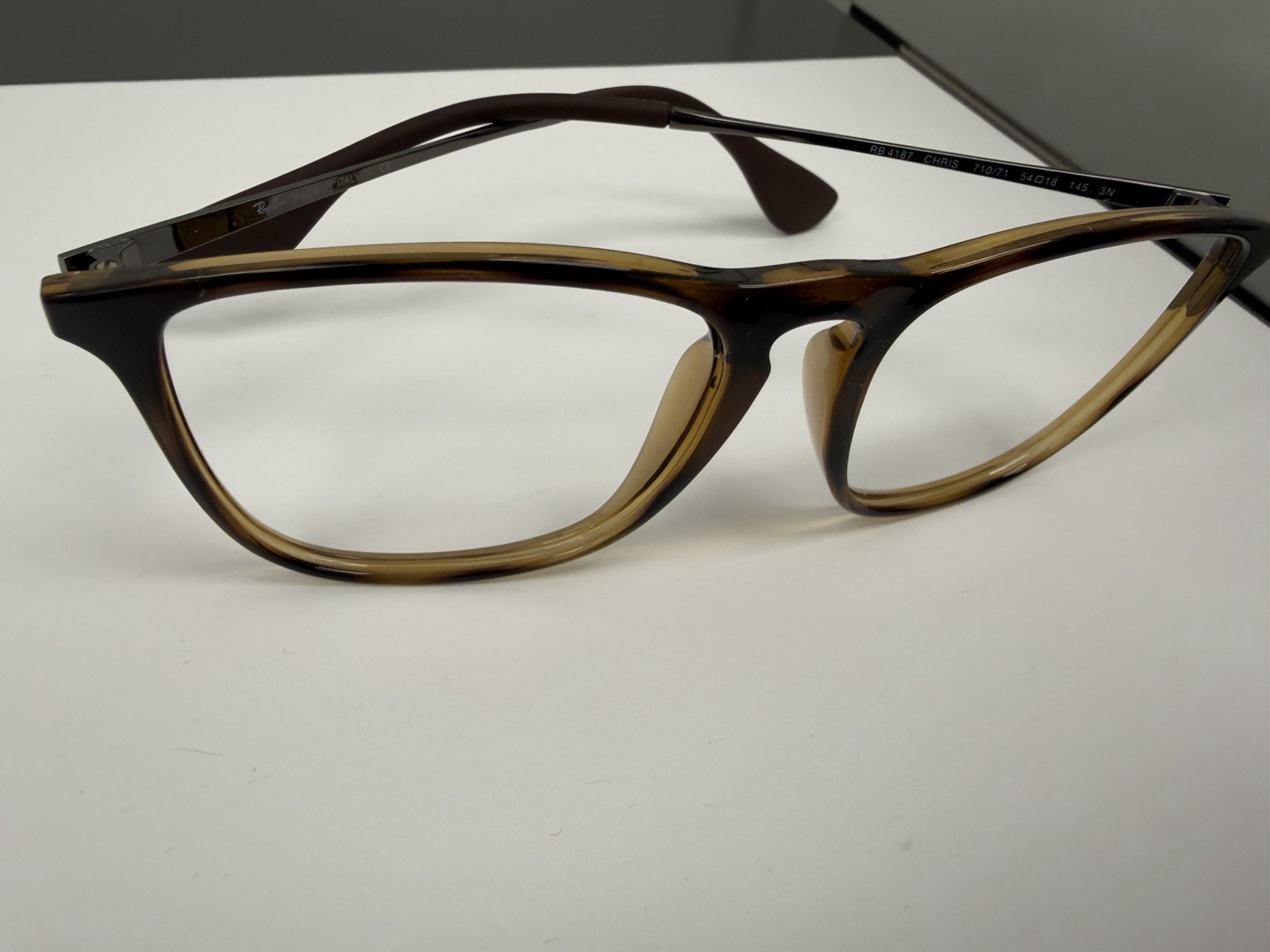 NEW Ray-Ban RB4187 710/71 CHRIS Polished Light Havana FRAME ONLY NO LENSES 54mm