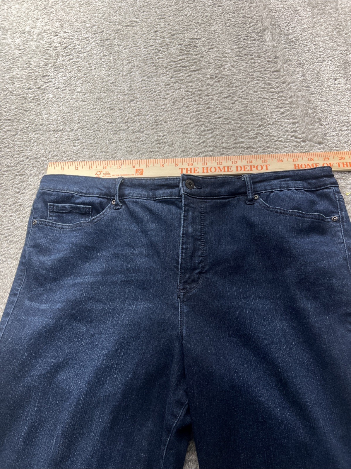 Sophia Vergara Melisa Flare Stretch Pull On Jeans 20 dark Wash Denim