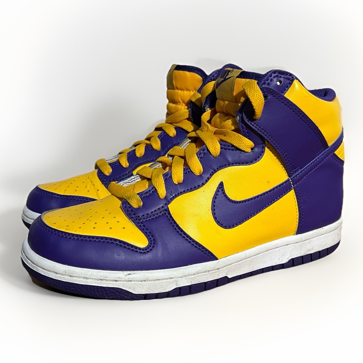 Nike Dunk High ‘Lakers’ Purple/Gold Skate Shoes – Sz 5.5Y