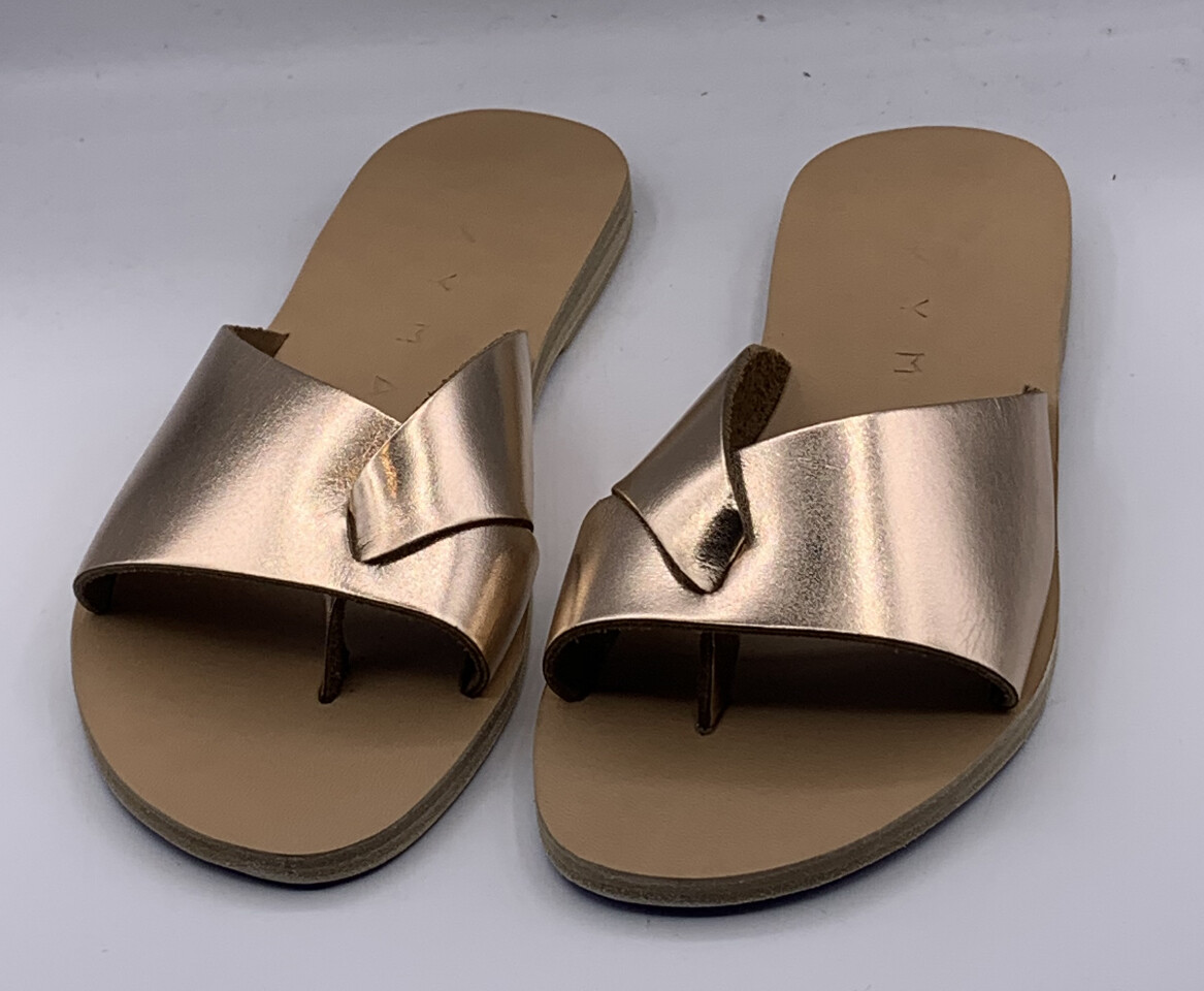 KYMA EXCLUSIVE ROMVI HANDMADE IN GREECE BRONZE WOMENS SANDAL SIZE US W 9 EU 39