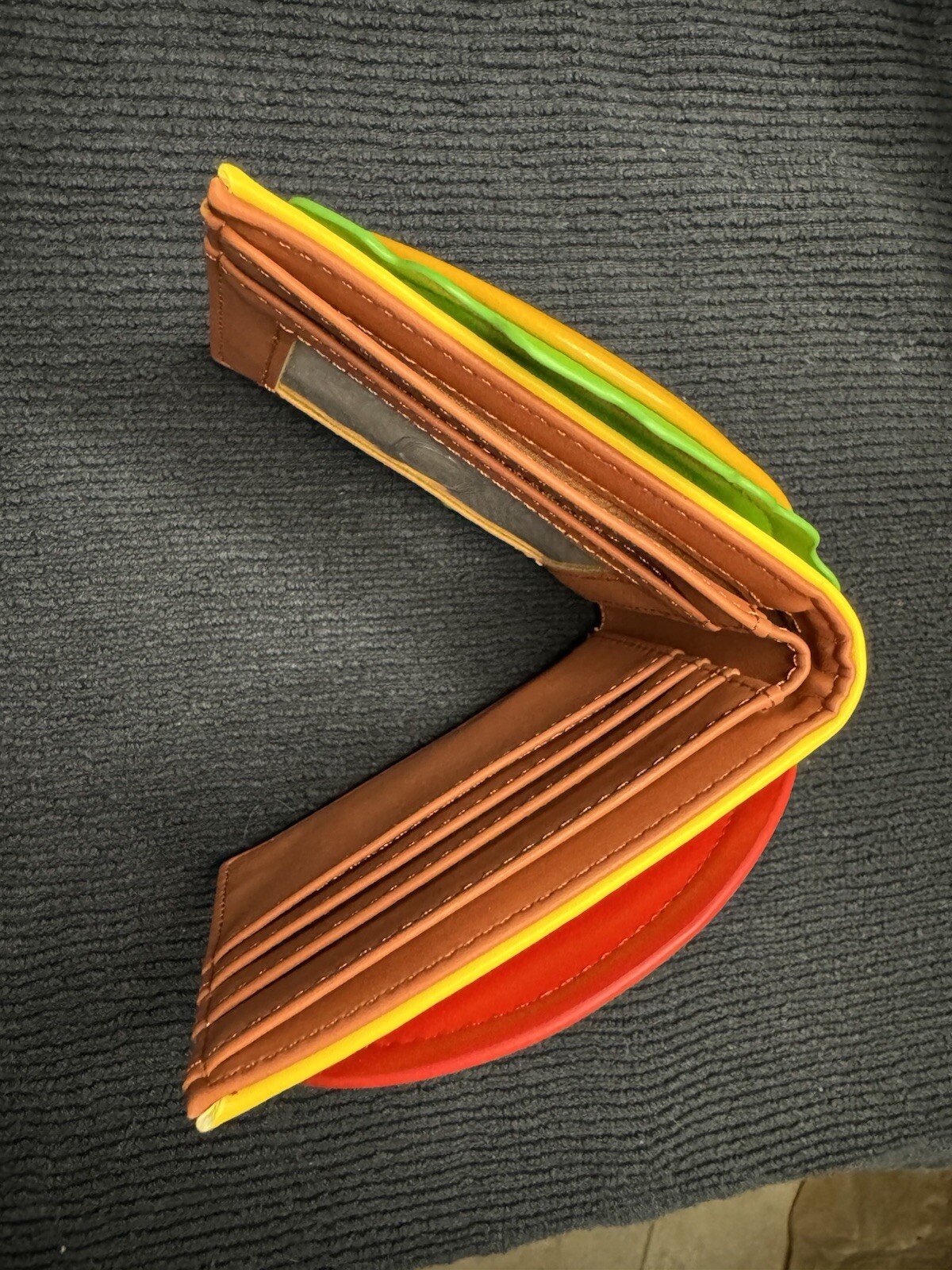 Cheeseburger Wallet Whimsical Krabby Patty Inspired Novelty Funny