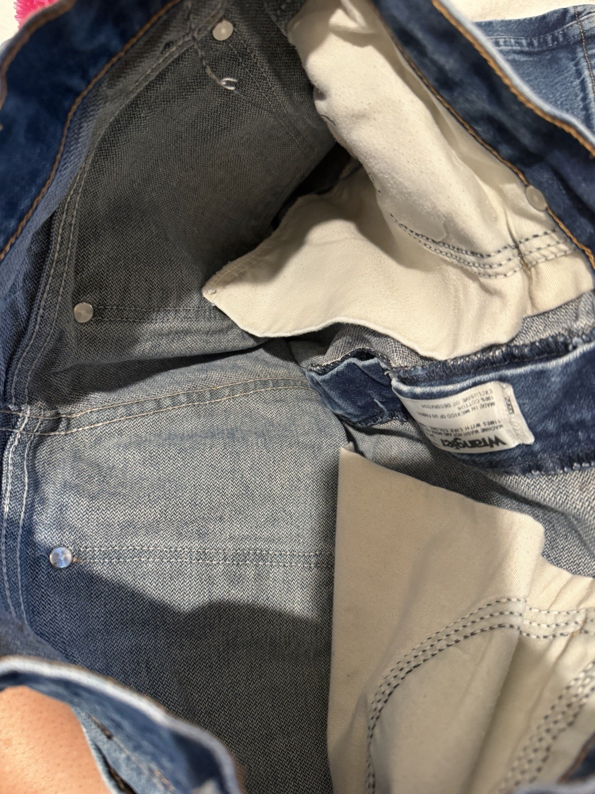 Wrangler Vintage Cowboy Cut Men’s Blue Denim Jeans Straight Regular Fit Mid Rise