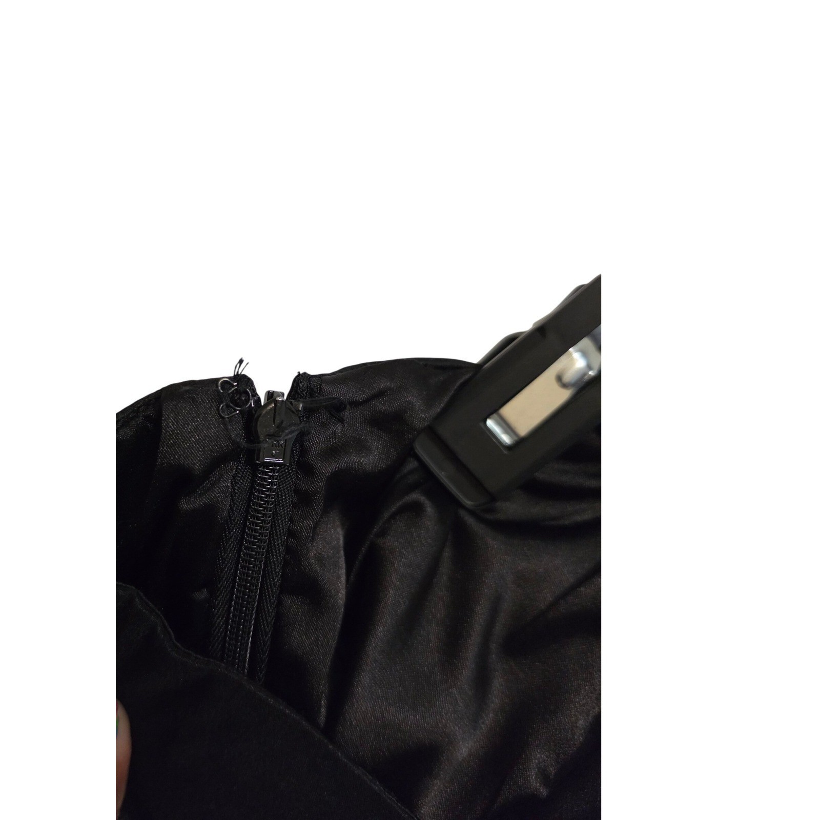 Jessica McClintock Black Strapless High Low Chiffon Formal Promcore Dress Size 8