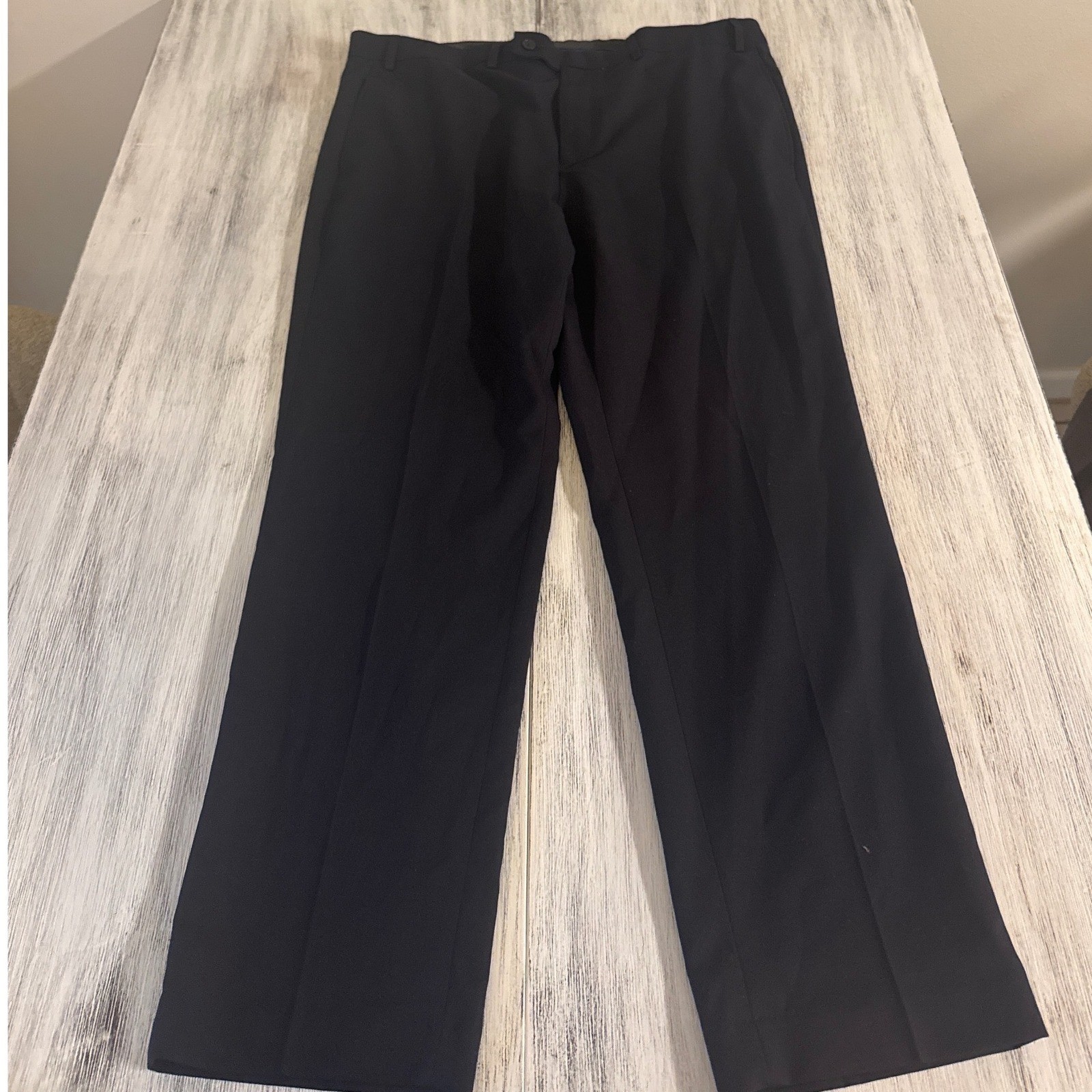 Lauren Ralph Lauren Mens Black Dress Pants Flat Front 38W x 30L Straight Leg