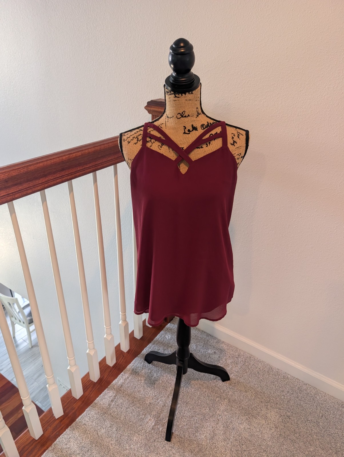 Mod Boutique Women SZ M Black Top Sleeveless Sexy Dressy Blouse