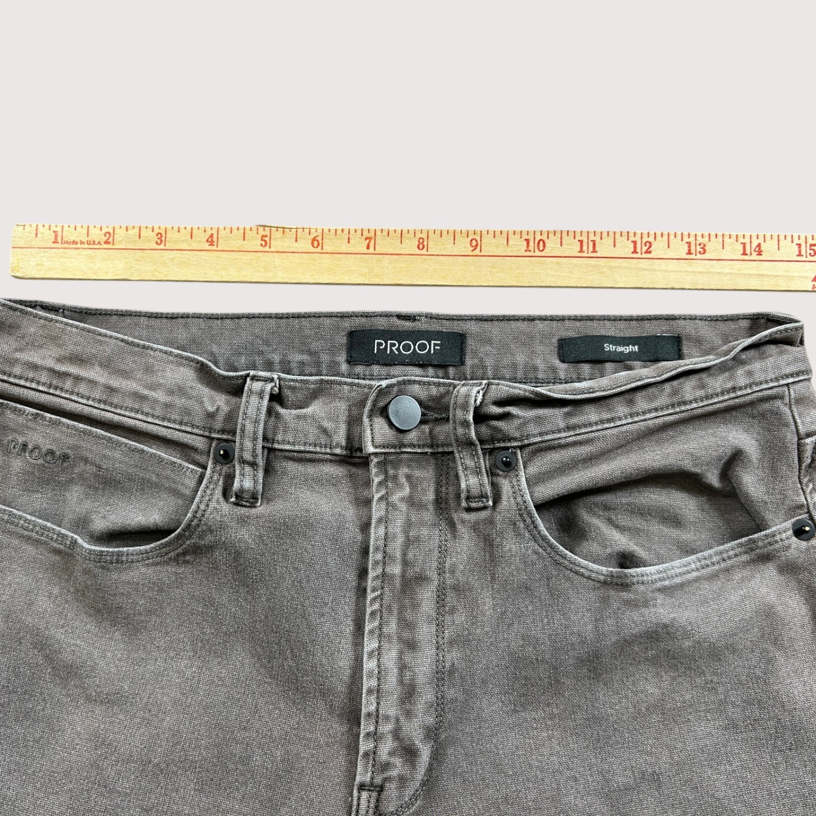 Proof Rover Pant Men 29×30 Brown Straight Fit Huckberry Sledcloth Stretch Canvas