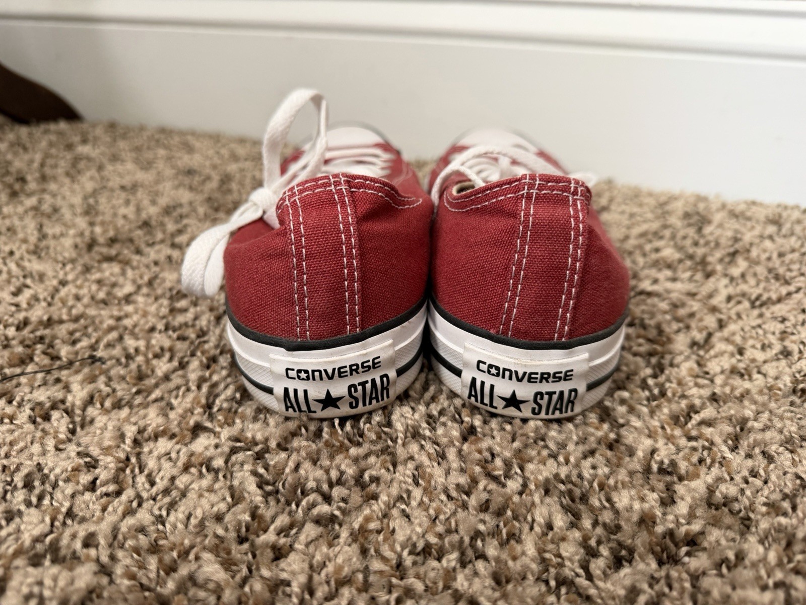 Classic Converse All Star Chuck Taylor Dark Red Low Top Shoes 7 Women 5 Men