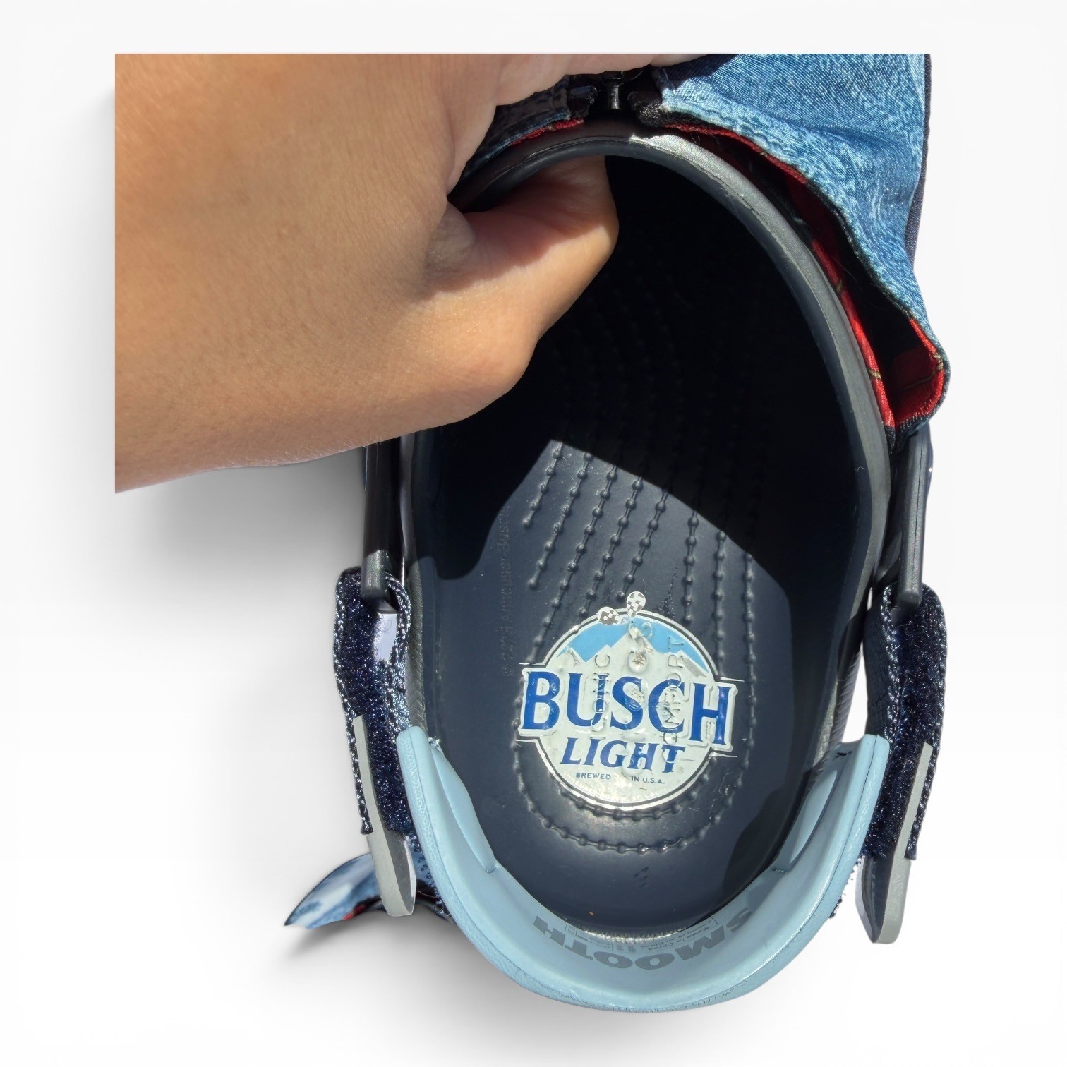 Crocs x Busch Light All Terrain Clogs Kids M4 W6 Insulated Blue Mountain Zip