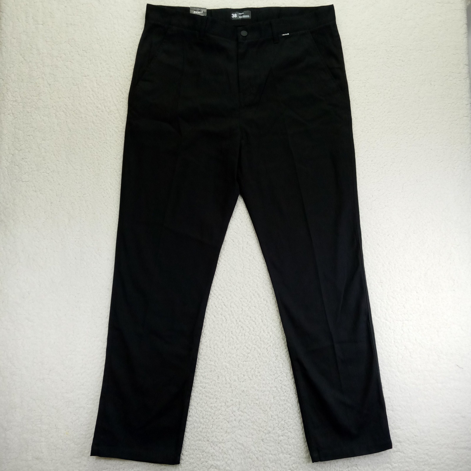 Hurley Worker Slim Fit Pants Black Mens Size 38 2-Way Stretch Chino MPT0001170