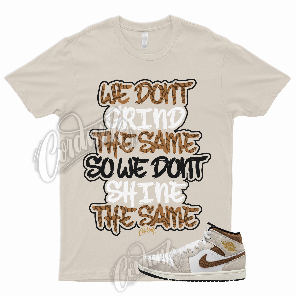 GRIND T Shirt to Match 1 Mid Brown Elephant Orewood Brown Light British Tan Sail