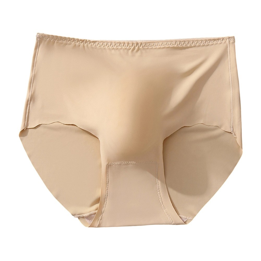 Soft Seamless Men’s Underwear Ice Silk Briefs with 3D Bulge Pouch Support