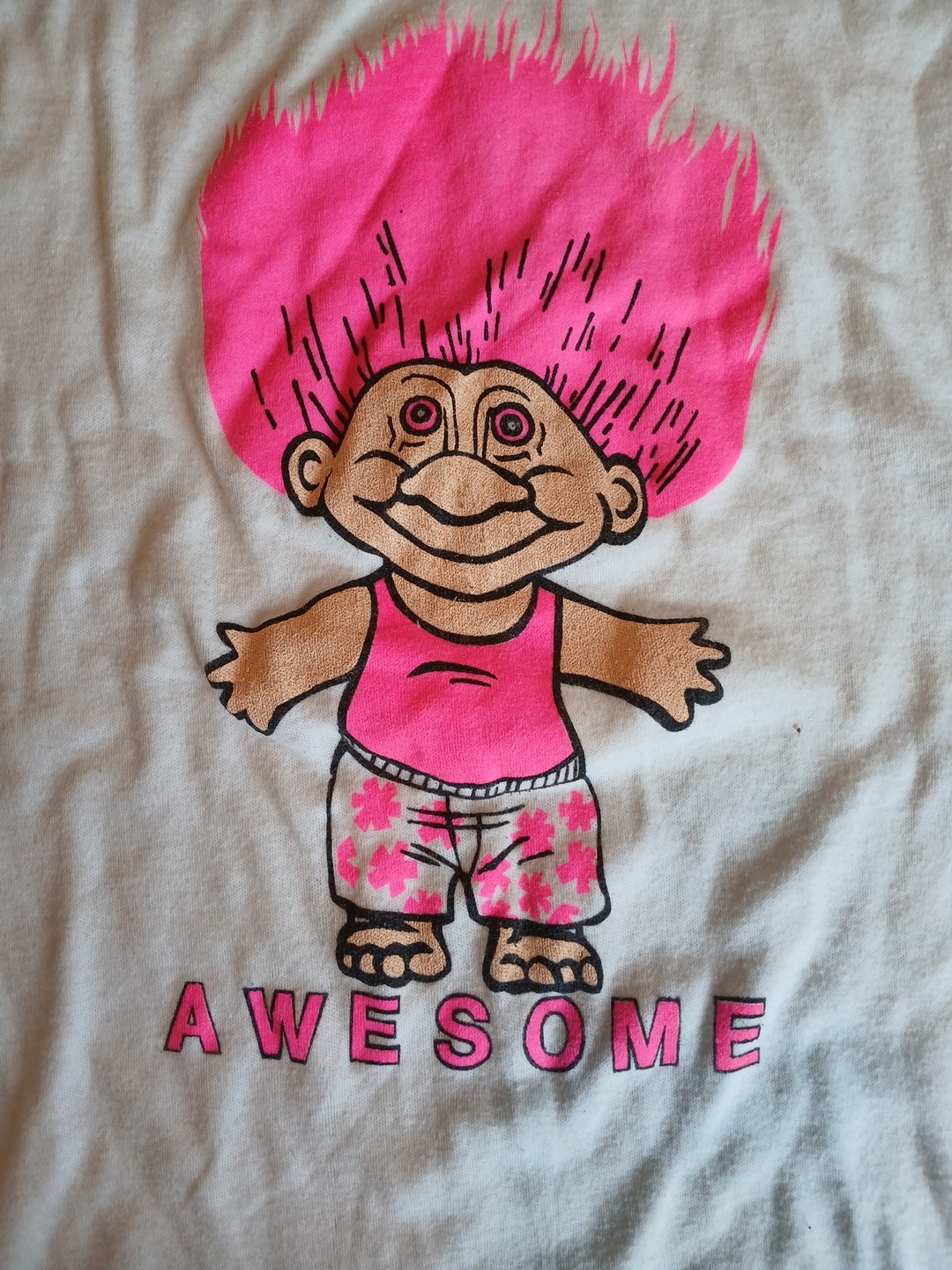 Rare Vintage 1980s Yurl Trolls Awesome Tank Top Shirt Adult Small – Made In USA