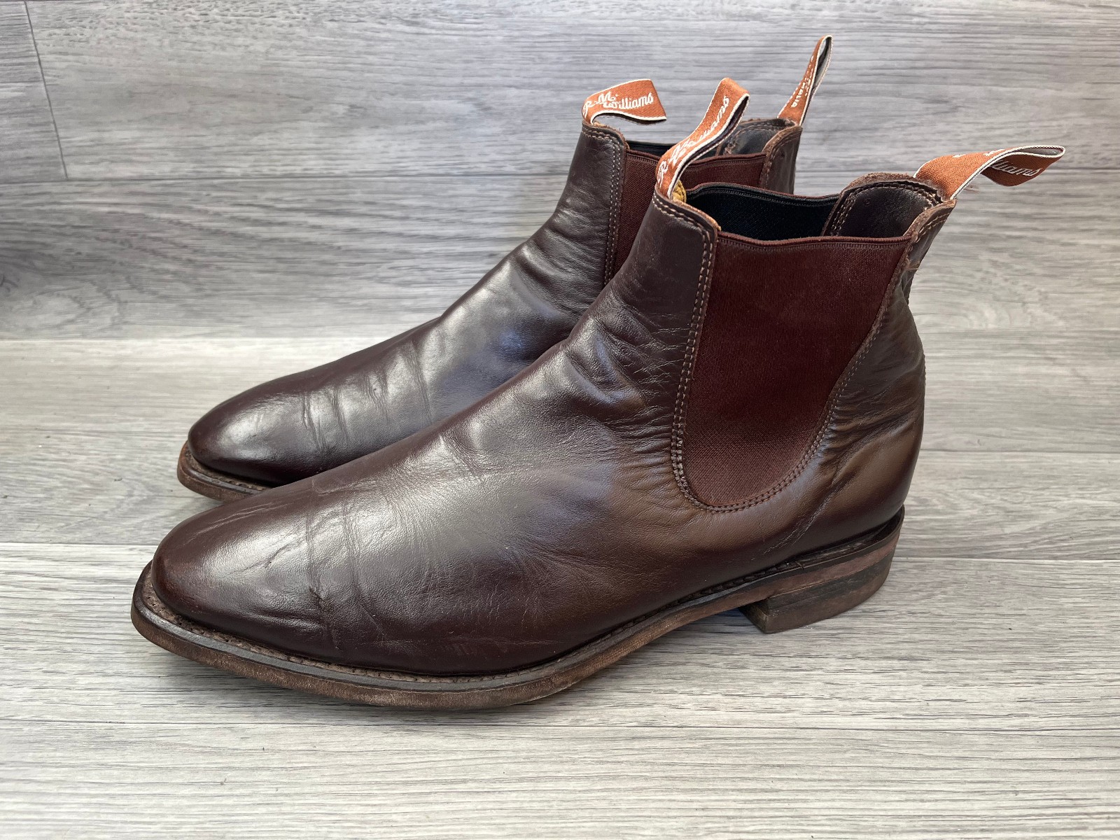 R.M.Williams chelsea brown leather boots sz uk 9 US 10
