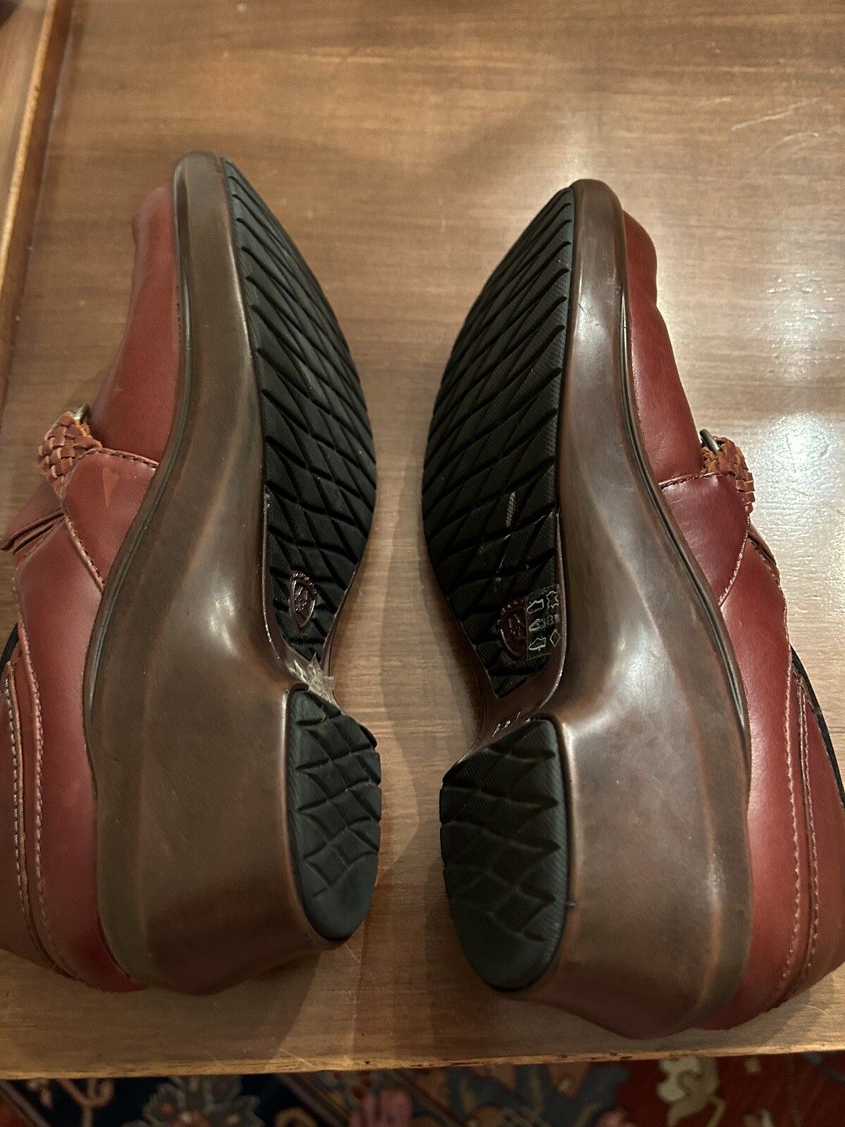 Womens Ariat Del Mar Brown Leather Clog Mule Shoe Style 93628 Horsebit 7.5B