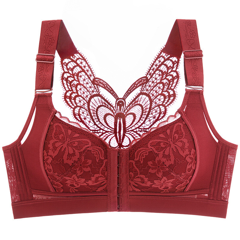 Women Bras Full coverage Front closure Butterfly thin Plus size Underwear 20631